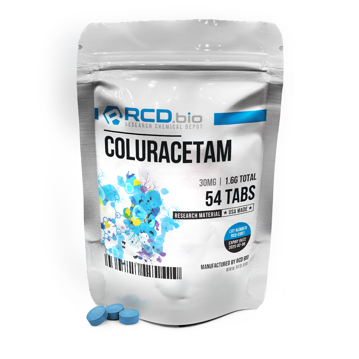 Coluracetam Tablets For Sale 54-Tabs | RCD Product | Bindbio